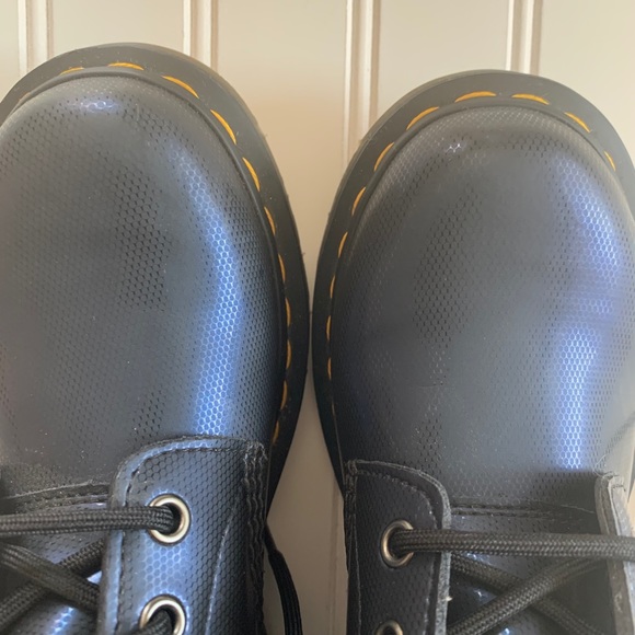 NEW DR. MARTENS Blue Metallic 1460 Combat Boots - Picture 6 of 7